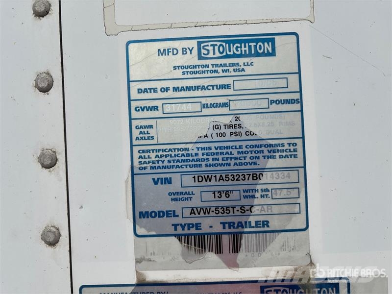 Stoughton AVW-535T-S-C-AR Van Body Trailers