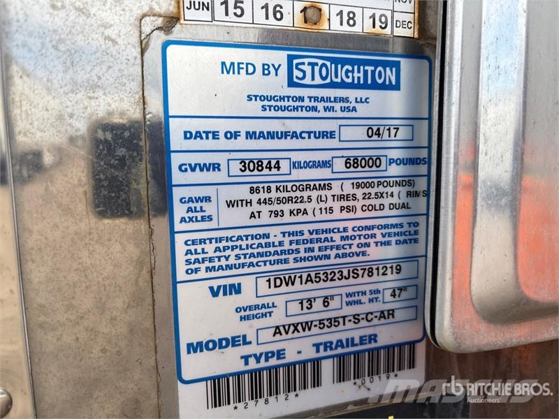 Stoughton AVW-535T-S-C-AR Van Body Trailers