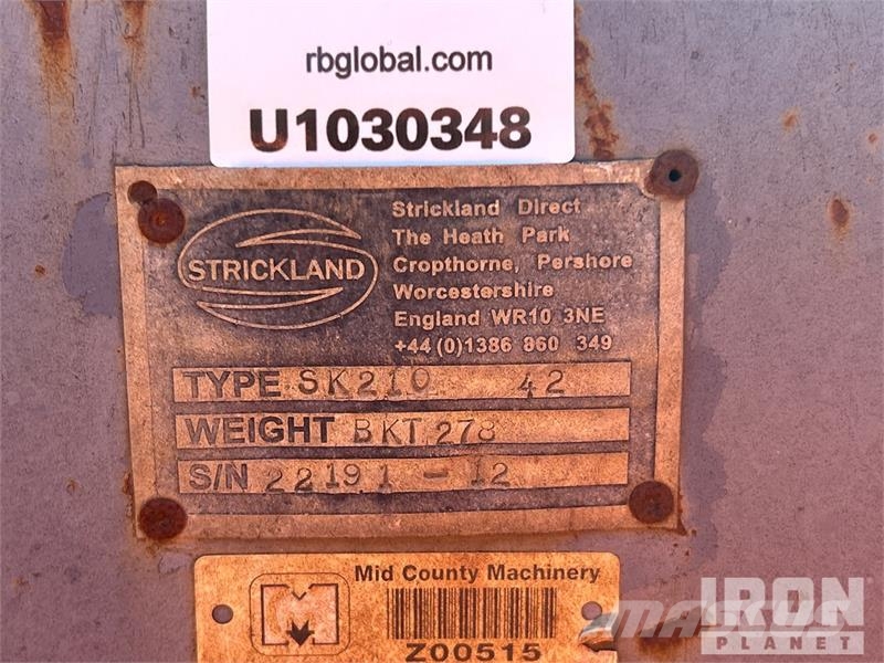 Strickland 42 in Digging Excavator Bucket - Fits SK 210 Buckets