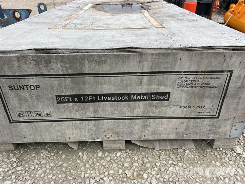SUNTOP S2512 25 ft x 12 ft Shed (Unused) Ocelové rámové budovy