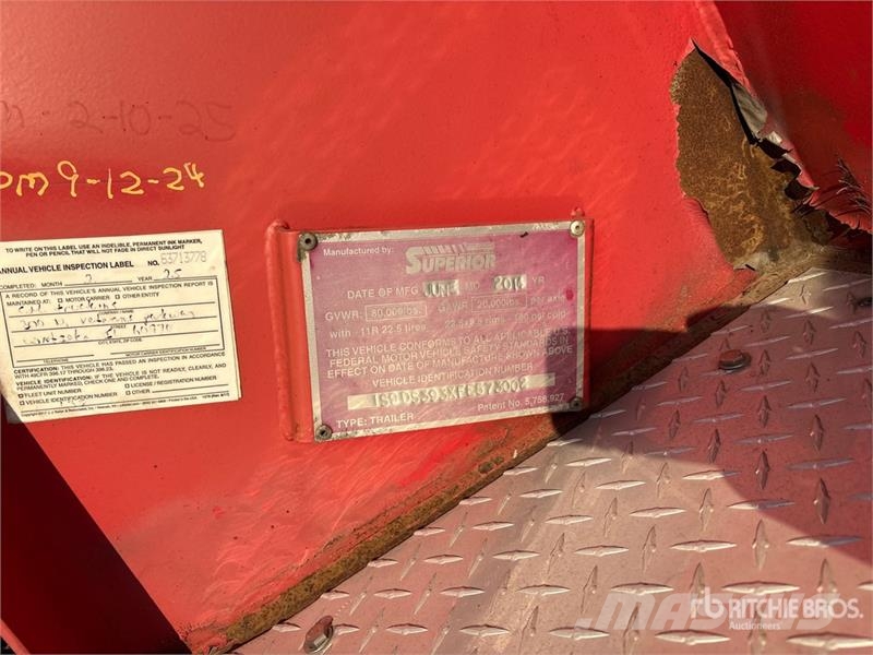 Superior 39 ft Tri/A End Dump Trailer Savivartės priekabos