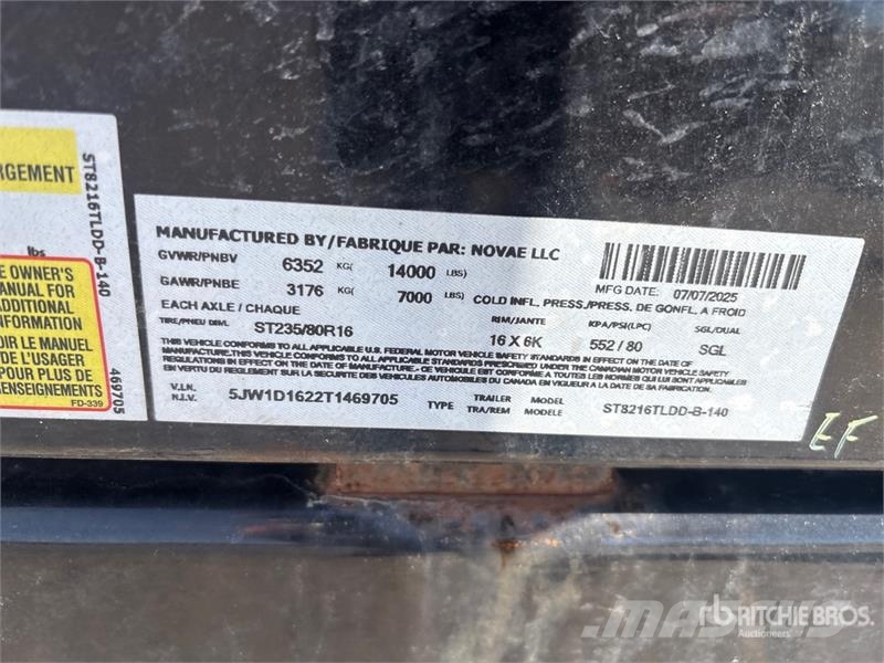 sure-trac St8216TLDD-B-140 16 ft T/A Dump Utility Trailer Kiper prikolice