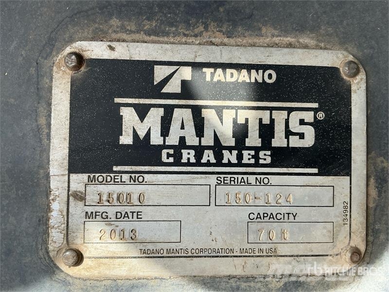 Tadano Mantis 15010 70 ton Telescopic Crawler Crane Kranovi sa gusjenicama