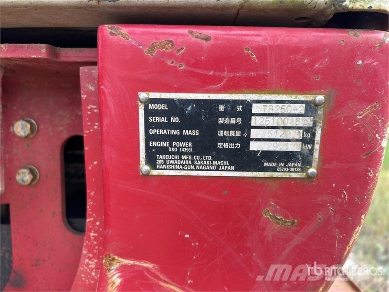 Takeuchi TB250-2 Mini Excavator (Inoperable) Minibagger < 7t