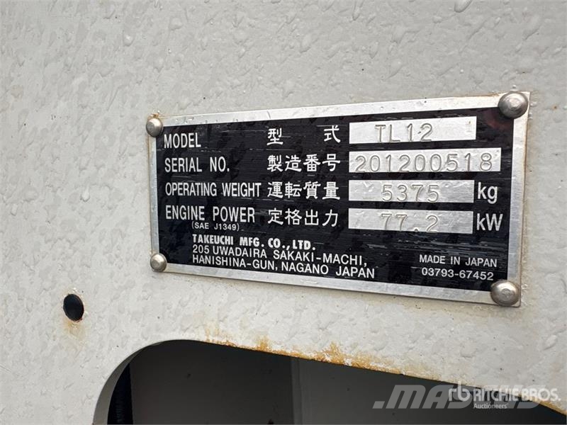 Takeuchi TL12 Skid steer loaders