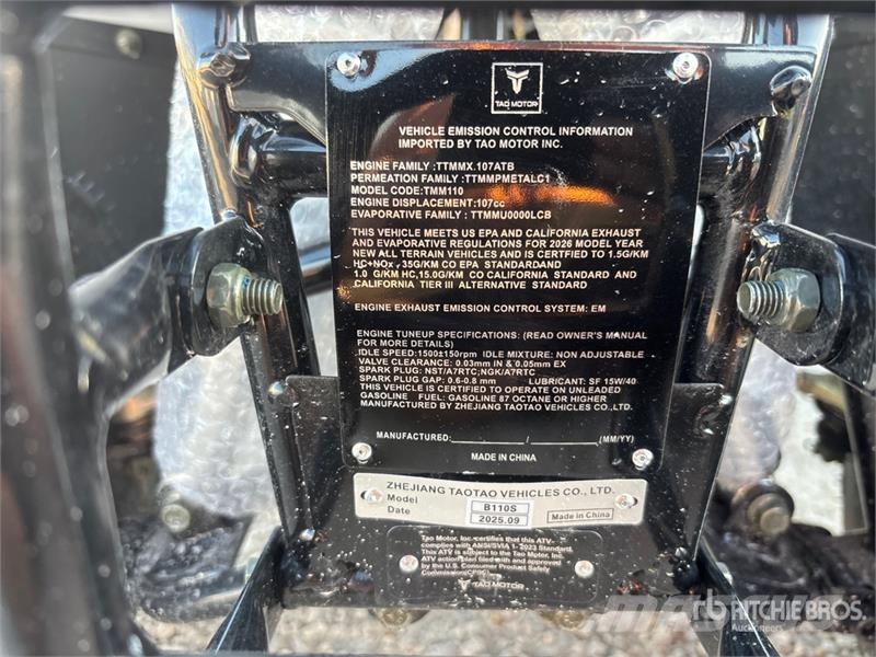  Tao Boulder B110S 4x2 ATV مركبات لجميع التضاريس
