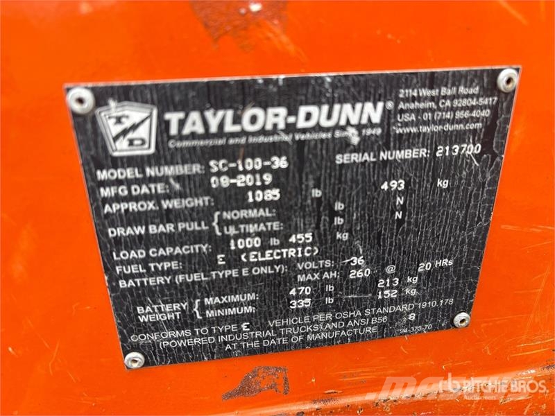 Taylor Dunn Dunn SC10036 1000 lb Utility Cart Engines
