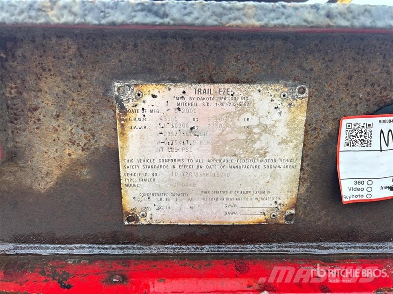 Trail-Eze DHT8048 48 ft T/A Hydraulic Tail Trailer Tieflader