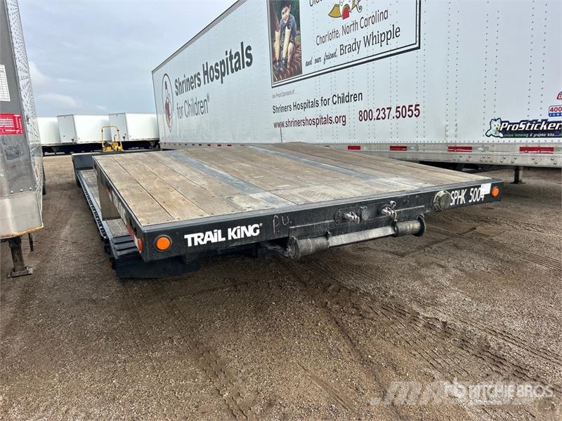 Trail King T/A 53 ft Extendable Removable Gooseneck Lowboy Tr Zemie treileri