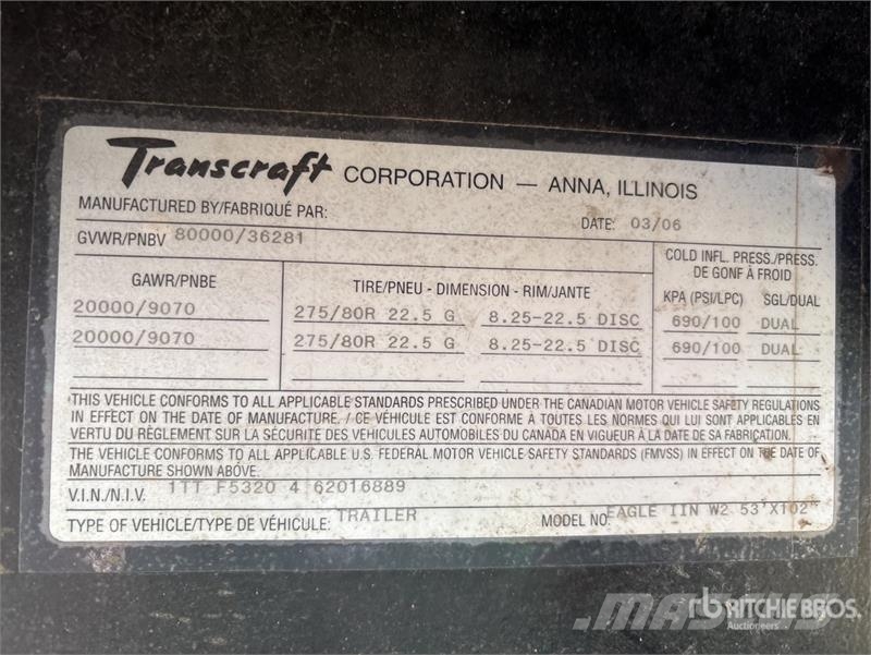 Transcraft EAGLE Flatbed/Dropside trailers