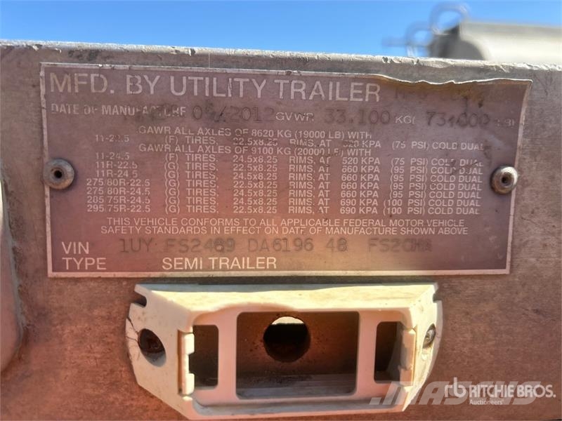Utility 48 ft T/A Spread Axle Flatbed Trailer 自卸半挂车
