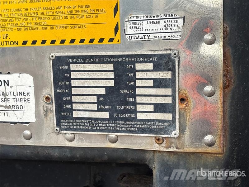 Utility 50 ft T/A Spread Axle Curtain Side Trailer Prikolice sa ceradom