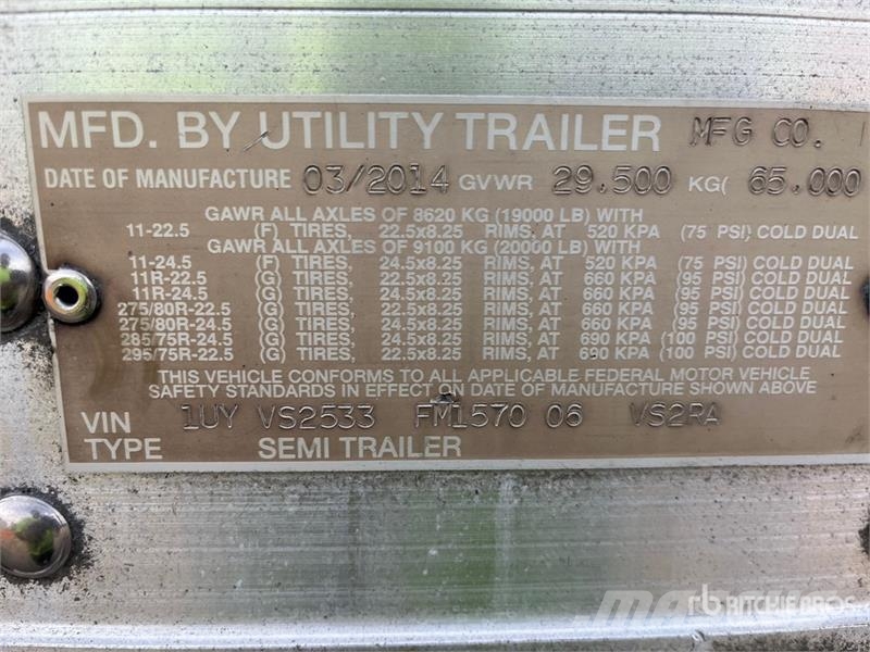 Utility 53 ft T/A Refrigerated Trailer Piekabes ar temperatūras kontroli