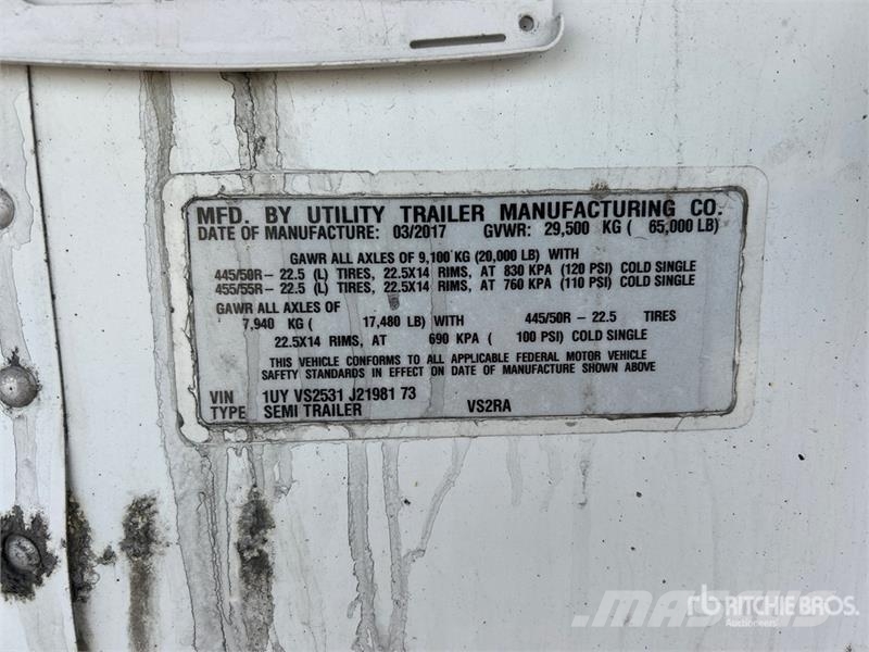 Utility 53 ft x 102 in T/A Refrigerated Trailer Poluprikolice hladnjače