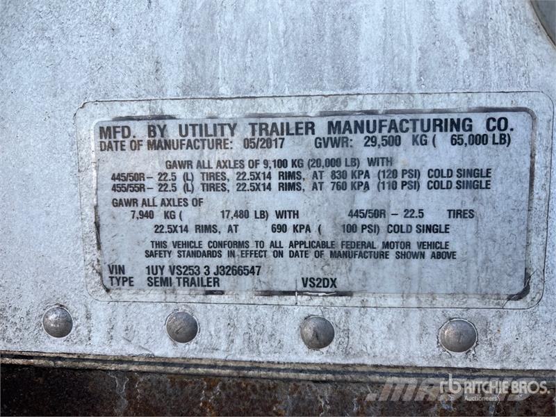 Utility 53 ft x 102 in T/A Van Trailer Dengtos priekabos