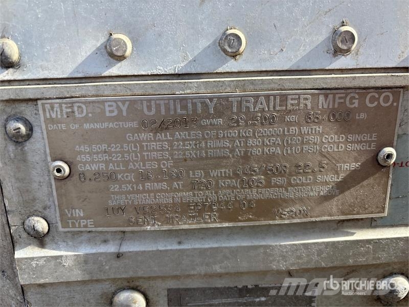 Utility 53 ft x 102 in T/A Van Trailer Dengtos priekabos