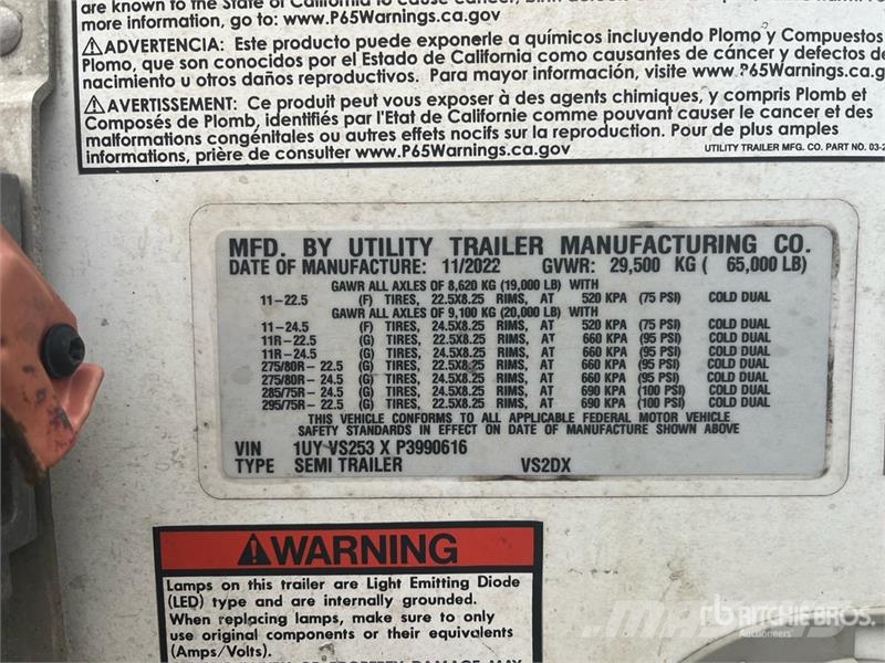 Utility 53 ft x 102 in T/A Van Trailer Gesloten opbouw trailers