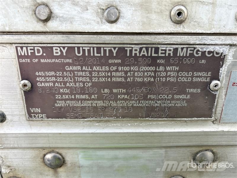 Utility 53 ft x 102 in Van Trailer Dengtos priekabos