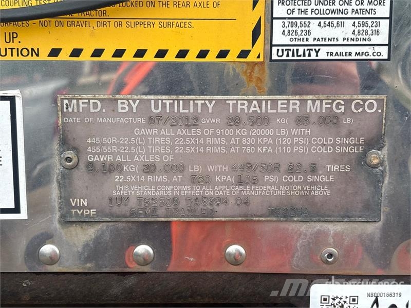 Utility TS2CHA 50 ft T/A Spread Axle Curtain Side Trailer Tents