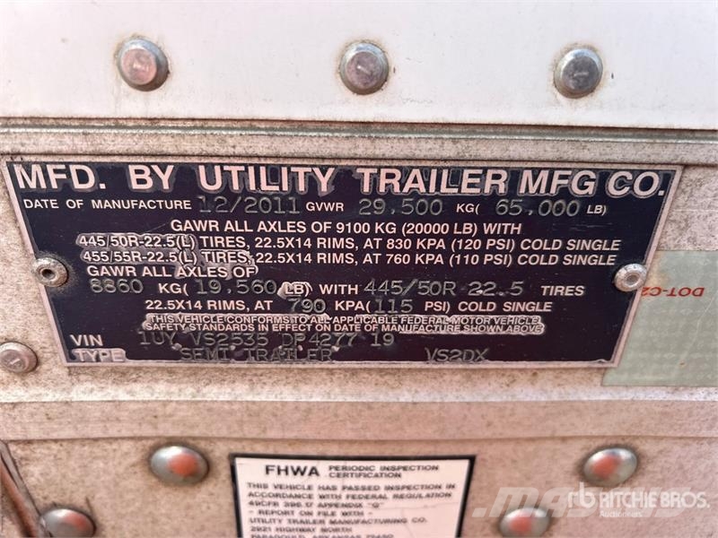 Utility VS2DX Van Body Trailers