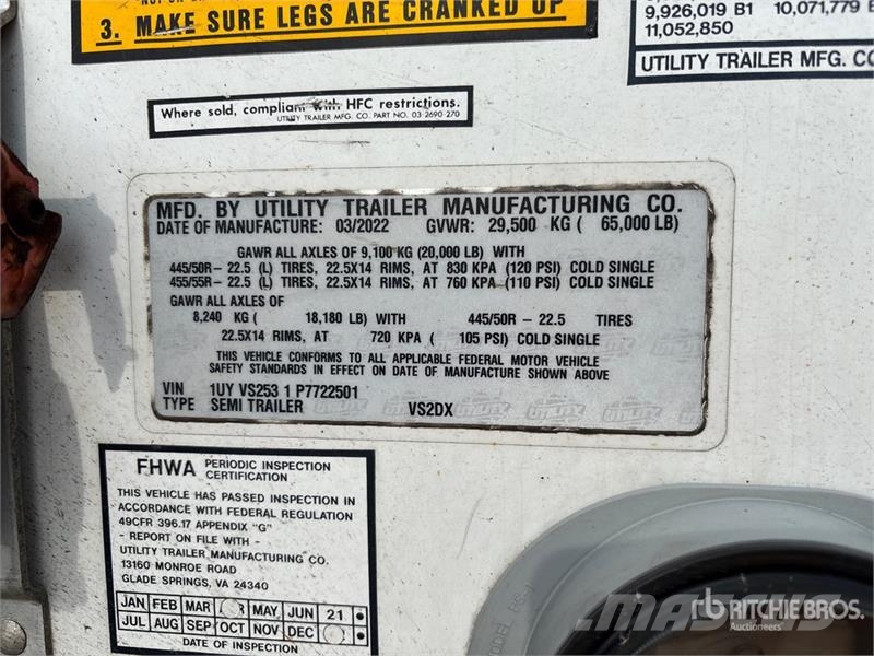 Utility VS2DX Van Body Trailers