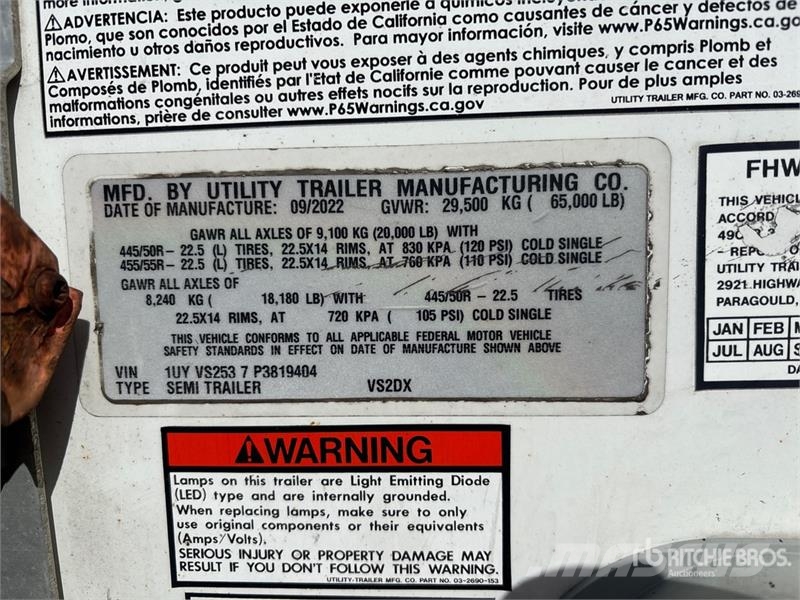 Utility VS2DX Van Body Trailers