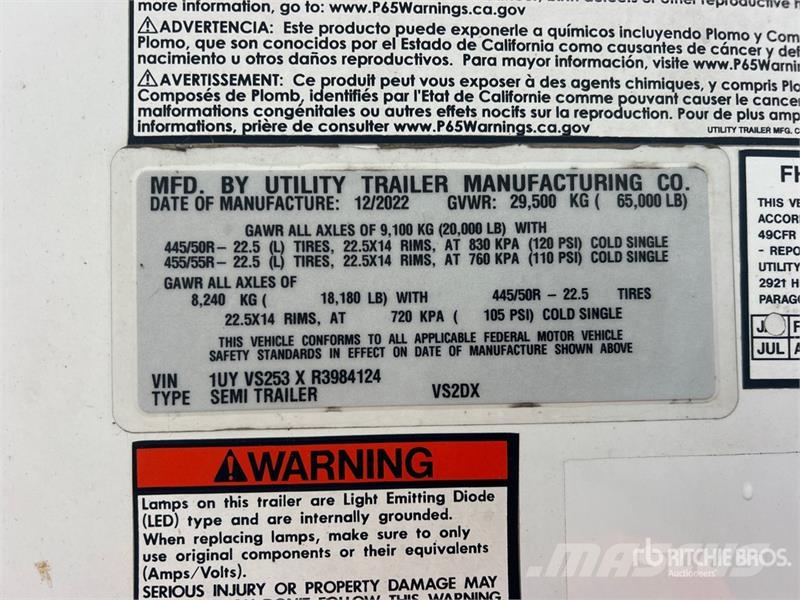 Utility VS2DX Van Body Trailers