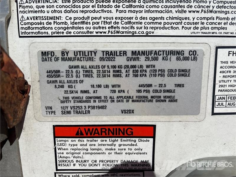 Utility VS2DX Van Body Trailers