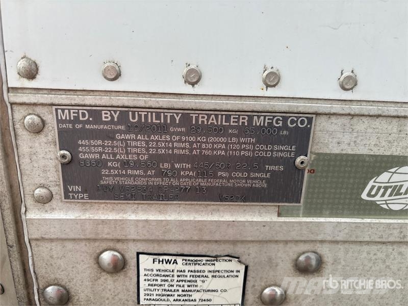 Utility VS2DX مقطورات ذات هيكل صندوقي