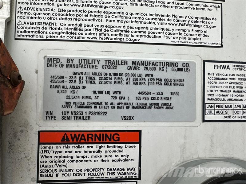Utility VS2DX Van Body Trailers