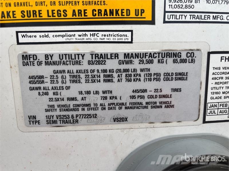 Utility VS2DX Van Body Trailers