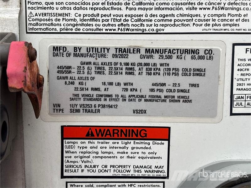 Utility VS2DX Van Body Trailers