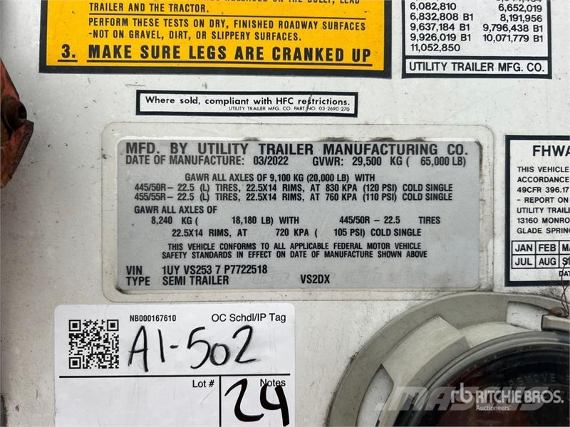 Utility VS2DX Van Body Trailers