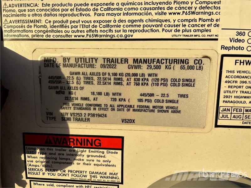Utility VS2DX Van Body Trailers