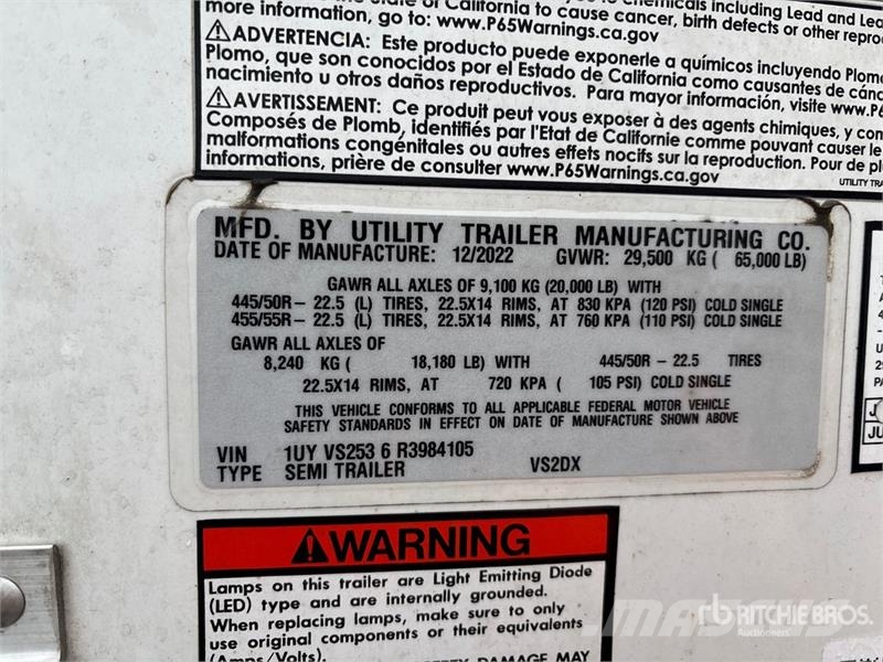 Utility VS2DX Van Body Trailers