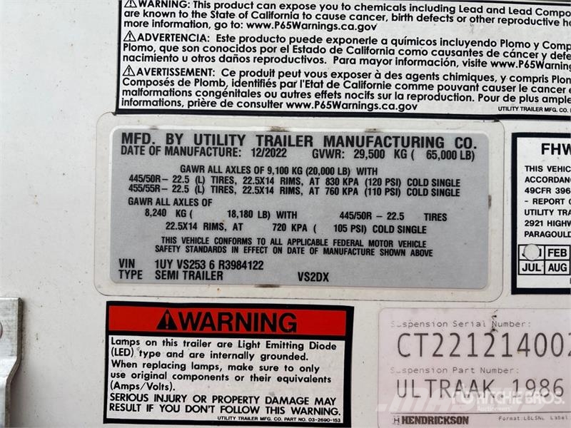 Utility VS2DX Van Body Trailers