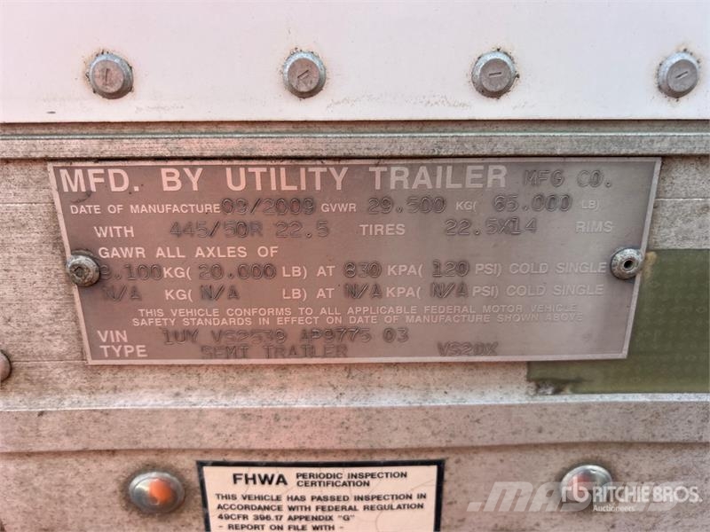 Utility VS2DX 53 ft x 102 in T/A Van Trailer Furgoonhaagised
