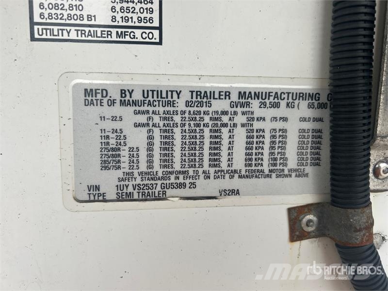 Utility VS2RA 53 ft T/A Refrigerated Trailer Poluprikolice hladnjače