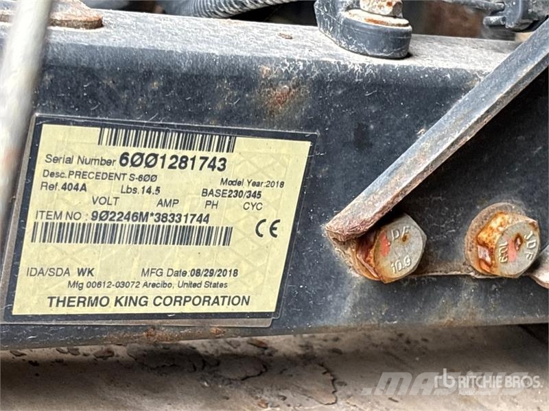 Utility VS2RA 53 ft x 102 in T/A Refrigerated Trailer Naczepy chłodnie