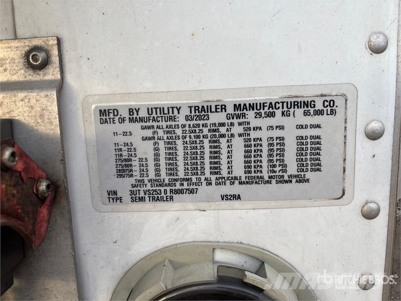 Utility VS2RA 53 ft x 102 in T/A Refrigerated Trailer Kühlauflieger