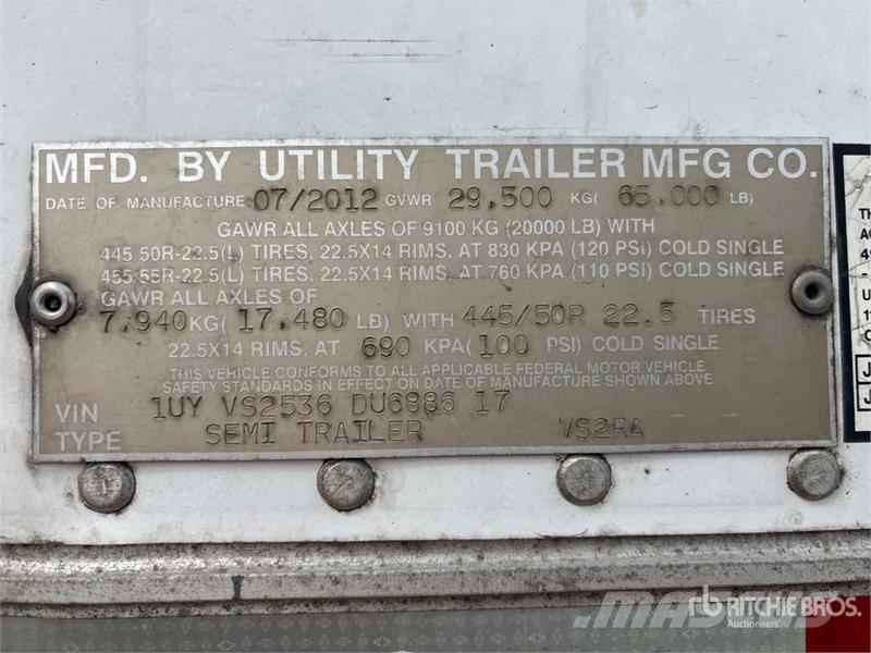 Utility VS2RA 53 ft x 102 in T/A Refrigerated Trailer Koel-vries opleggers