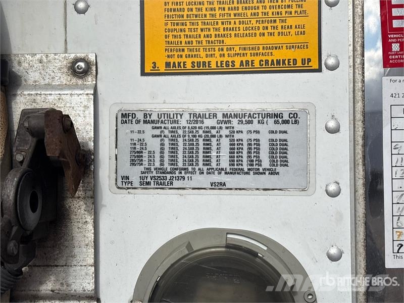 Utility VS2RA 53 ft x 102 in T/A Refrigerated Trailer Poluprikolice hladnjače