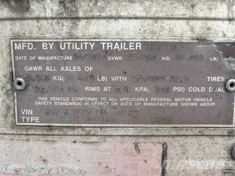 Utility VS2RA 53 ft x 102 in T/A Refrigerated Trailer Koel-vries opleggers