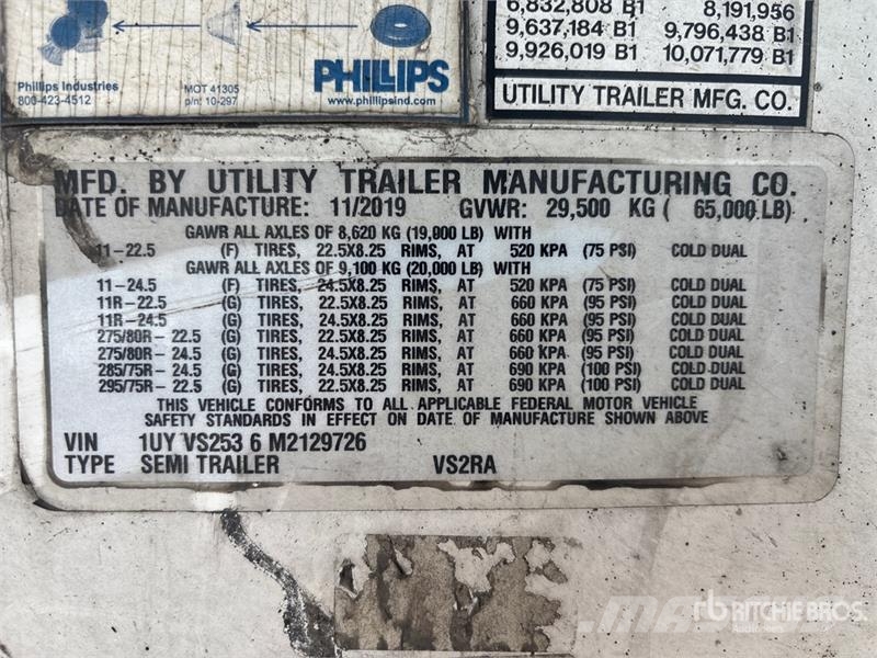 Utility VS2RA 53 ft x 102 in T/A Refrigerated Trailer Semi-trailer med Kølefunktion