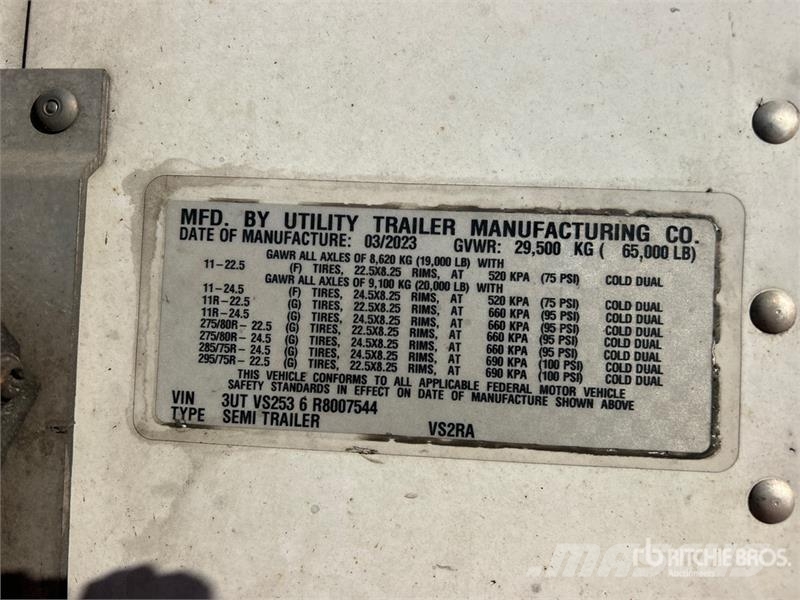 Utility VS2RA 53 ft x 102 in T/A Refrigerated Trailer Puspriekabės su izoterminiu kėbulu