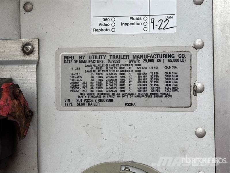 Utility VS2RA 53 ft x 102 in T/A Refrigerated Trailer Kühlauflieger