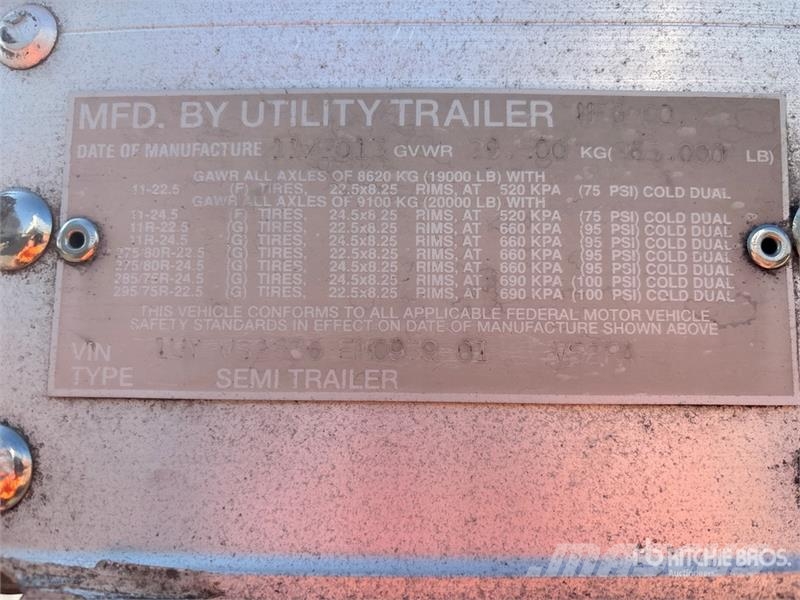 Utility VS2RA 53 ft x 102 in T/A Refrigerated Trailer Ημιρυμούλκες ψυγείο