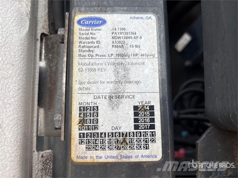 Utility VS2RA 53 ft x 102 in T/A Refrigerated Trailer Chladiarenské návesy