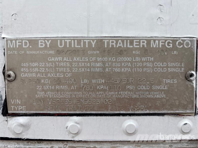 Utility VS2RA 53 ft x 102 in T/A Refrigerated Trailer Chladiarenské návesy