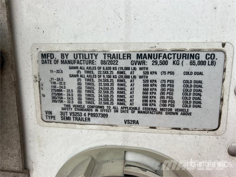 Utility VS2RA 53 ft x 102 in T/A Refrigerated Trailer Kühlauflieger